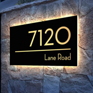Illuminated House Number Sign